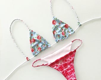 The Braided Strap 'Bella' Reversible Bikini SET // bikini // bathing suit // swimsuit // gifts for her // beachy // Puerto Rico