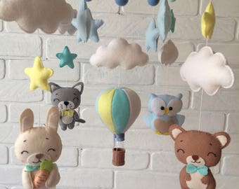 Musical mobile/Baby mobile/Musical baby mobile/Felt Mobiles/Nursery Mobile