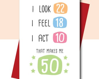 Funny 50th Birthday Card Printable