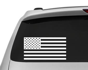 Large Size Wavy American Flag vinyl sticker decal for car back