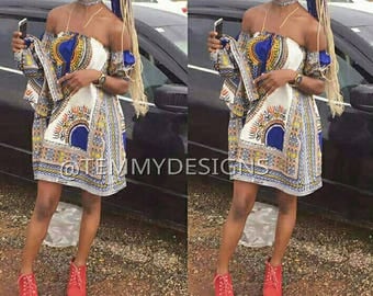 Dashiki dress, African dress, Ankara fabric, African fabric, Women clothing, African clothing, Dashiki print