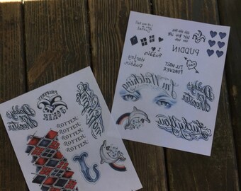 Harley Quinn Suicide Squad Tattoo Set