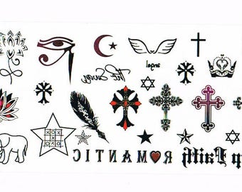 Temporary tattoos various M116 19 X 9 CM