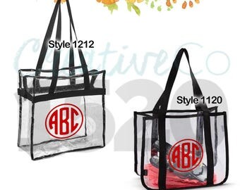 Custom Clear Tote Bag | Stadium Approved Tote Bag | Custom Stadium Bag | Clear Stadium Bag | Football Stadium Bag | Gift Idea