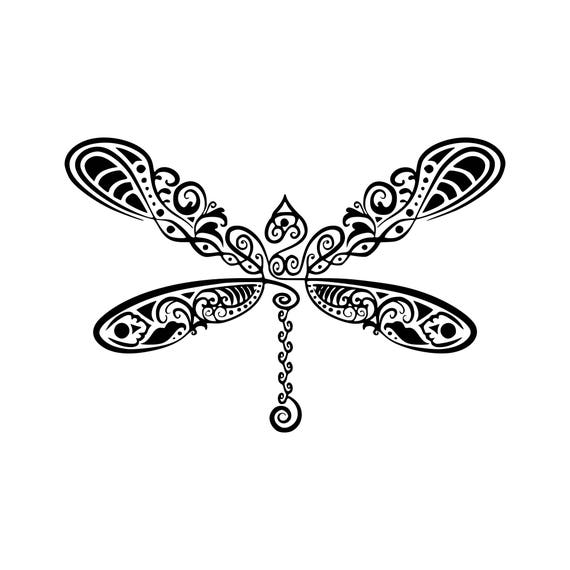 Dragonfly svg Dragonfly mandala svg Zentangle dragonfly svg