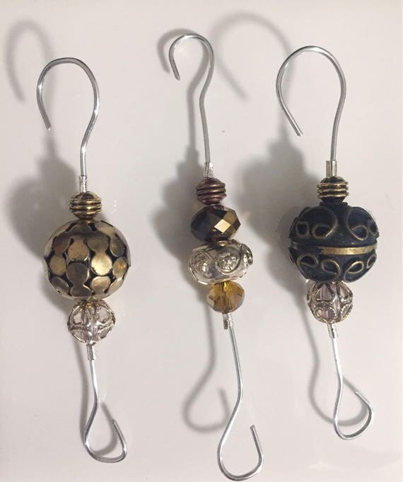 Beaded Ornament Hooks Set of 3