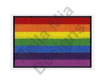 LGBT Flag - Machine Embroidery Design, Rainbow Flag, Pride Embroidery