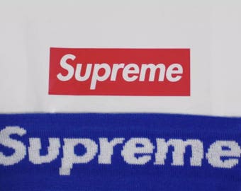 RARE Blue Supreme Headband Box Logo