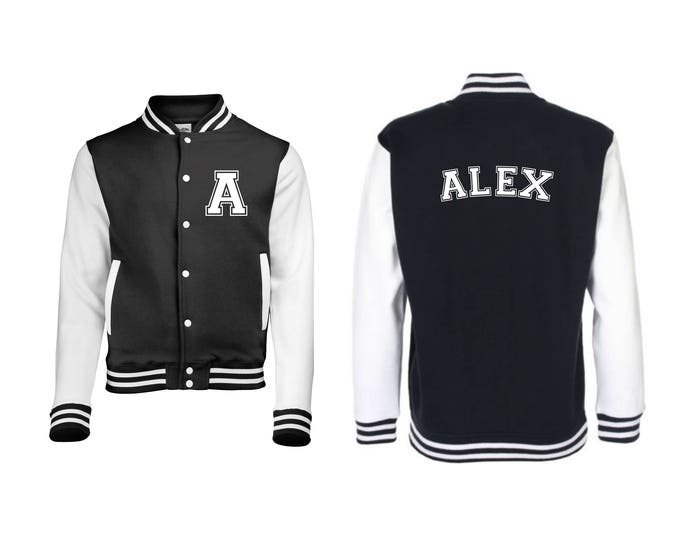 Personalized Initial and Name Varsity Jacket, Letterman Jacket