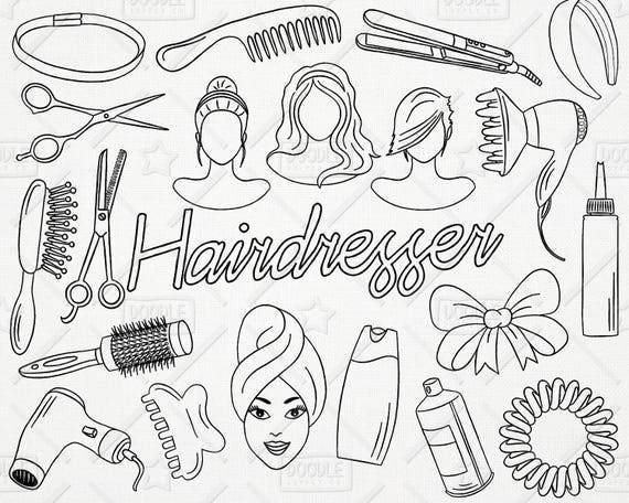 Download Doodle Hairdresser Vector Pack Hairdresser Doodles Beauty