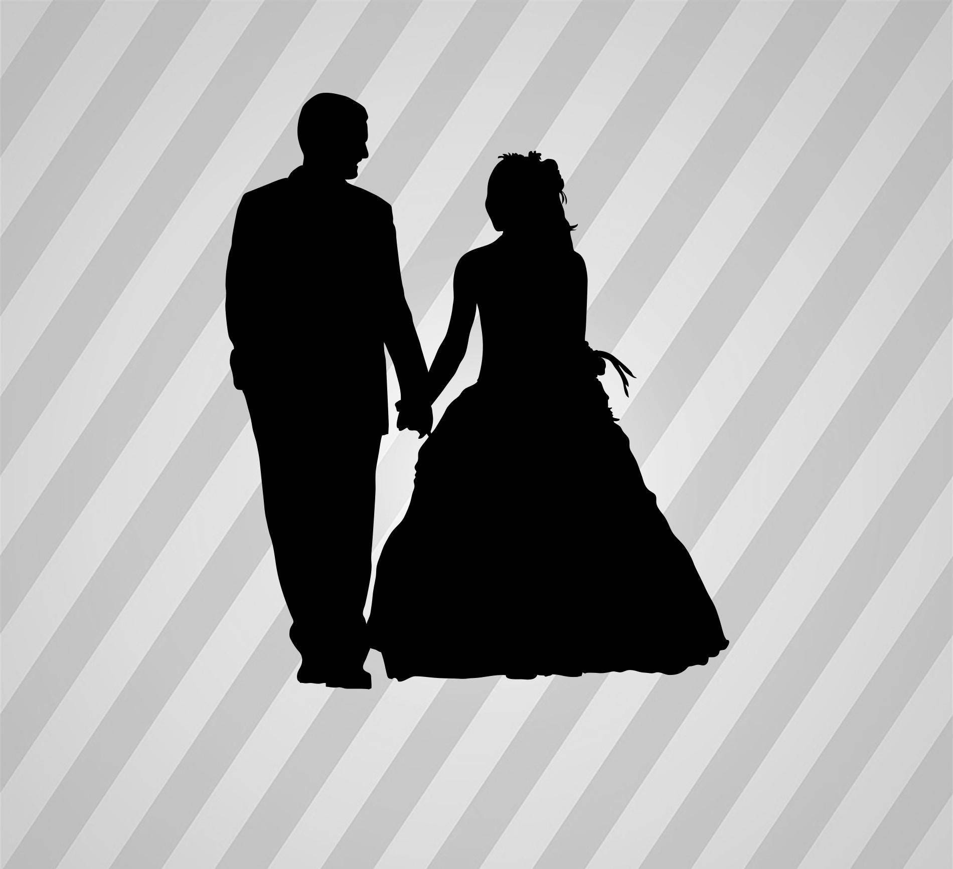 Download married couple Silhouette - Svg Dxf Eps Silhouette Rld ...