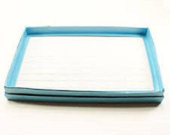 display tray for 12 blue vintage rings new