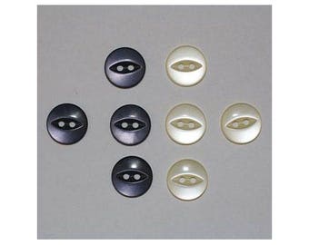 40 x buttons basic 14 mm 2 holes set D - 000801