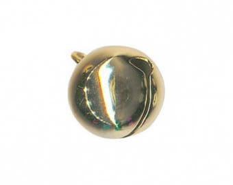 Vintage Brass Bell charm button bead metallic small
