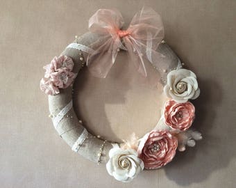 Large Crown in linen shabby chic style