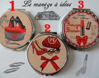 "ATOUCOEUR" Silver Metal purse mirror: price of the mirror