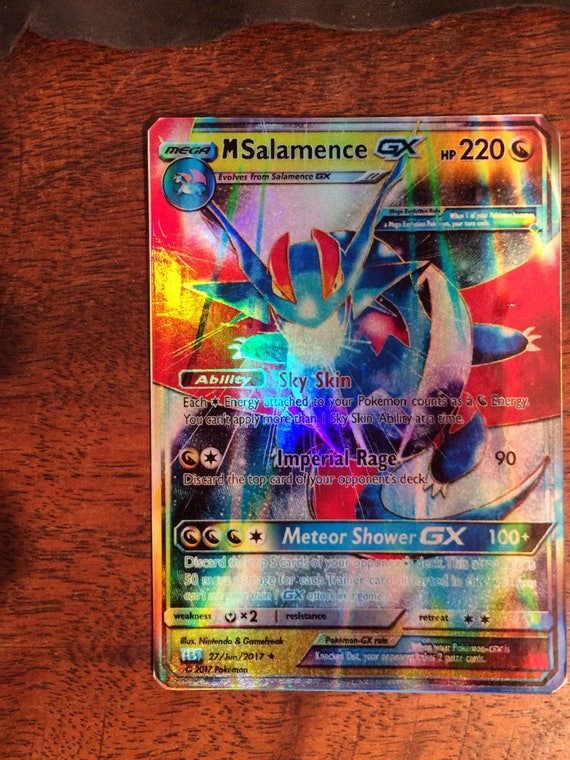 Salamence m mega gx ex orica custom pokemon card