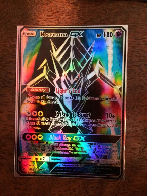 Necrozma shadow gx ex pokemon card orica proxy luxury card