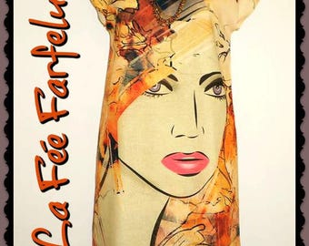 Dress in linen and cotton from 34 to 44