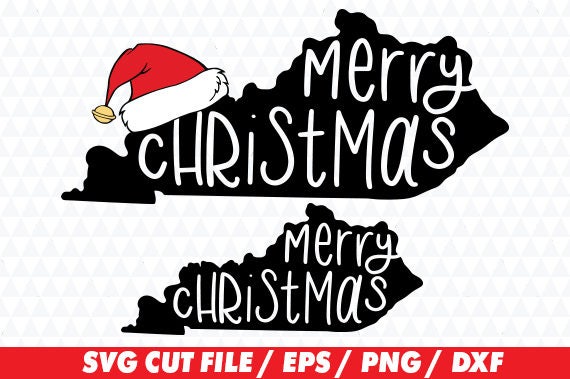 Merry Christmas Kentucky svg Kentucky svg USA state svg