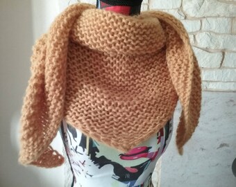 Shawl or scarf / trendy yellow mustard point foam