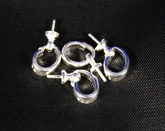 Bail 925 sterling silver jewelry pendant, 12 * 3.5 mm, set of 2