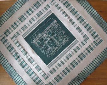 "Alsatian gateway" square tablecloth