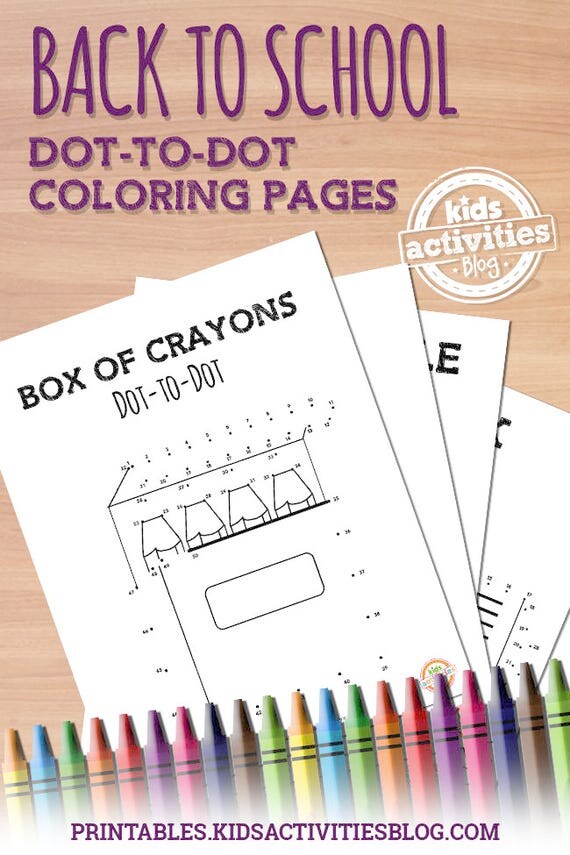 School Dot Coloring Pages