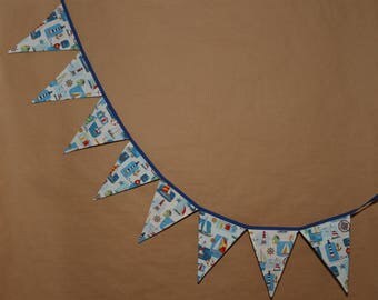 Garland Bunting patterns lighthouses and boats