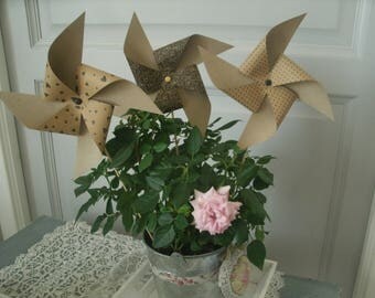 set of 3 windmills in paper No. 3