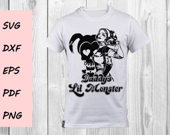 Harley Quinn SVG DXF PNG cutting file, Printable, T-shirt Design, Scrapbooking Clipart