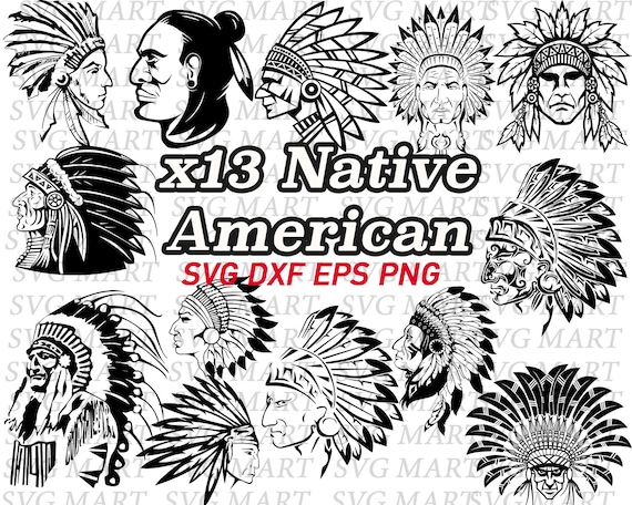 Download native american svg indian chief svg clipart dxf png eps