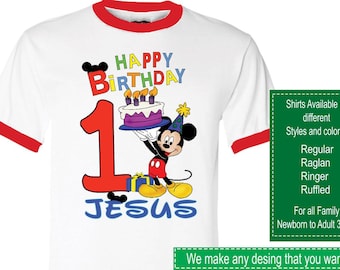 Mickey Mouse Birthday Shirt/Mickey Mouse Shirt/Mickey Mouse Party/Mickey Mouse/Mickey Mouse Birthday/Mickey Mouse Stickers/Mickey Mouse tutu