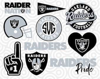 OAKLAND RAIDERS SVG Set, Oakland Raiders Digital Download Files, Football Logos, Die Cut Files in dxf, png, jpg, eps, pdf, S-02
