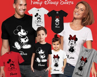 Disney Family Shirts Family Disney Shirts For Family Minnie Mickey Mouse Family Vacation Shirts Matching Family T Shirt Top Tshirt Tee Shirt