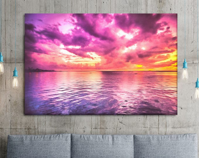 Sunset in Philippines canvas, Philippines print, Poster, Wall Art Canvas Print, Interior decor, room decor, landscape picture, gift for her