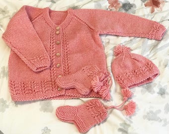 Lavender Dreams Baby Set Knitted 6 Pc 9812 9938 main image 1