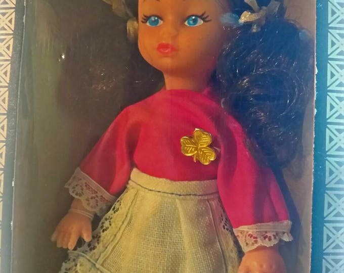 Vintage Irish Vinyl Doll #6083 by Shannon Industries 1960's - 70's New In Box