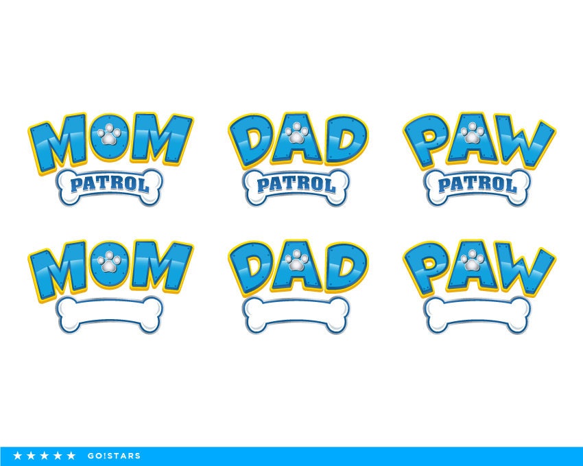 Download Paw Patrol clipart silhouette - Paw Patrol svg - Mom Patrol svg file - Dad Patrol svg - raster ...