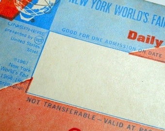SALE WORLD'S Fair Ticket 1964-65 New York Daily Pass