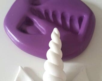 UNICORN EARS & HORN Silicone Mold Mould 35 mm Polymer Clay Sugarpaste Fimo Cake Decorate Icing Tool Fondant Sugarcraft