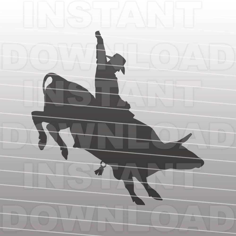 Bull Riding Rodeo SVG FileCowboy SVG FileStock Show svg