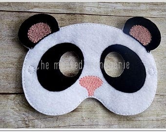 Panda Mask, Panda Bear Mask, Stocking Stuffers Party Favors Halloween Mask, Felt Mask, Mask Pretend Play Creative Play Masks, Felt Mask