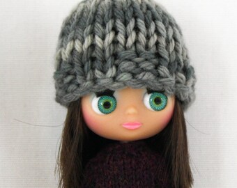 Petite Blythe doll Angelina Hat knitting PATTERN - cute toque skullcap winter hat - instant download - permission to sell finished items