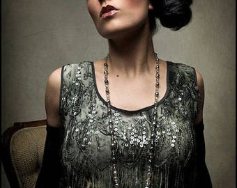 Stormy Weather Dress by Kambriel - Shimmering Art Deco Flapper Fringe - Designer Sample - Brand New & Ready to Ship!