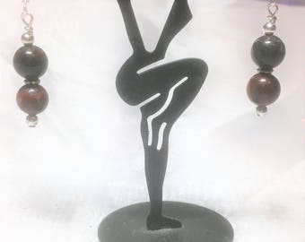 Simple Brecciated Jasper Earrings #478