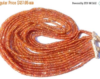 50% Off Sale 17 Inches Finest Quality Natural Songea Sapphire Micro Faceted Rondelles Size 2.5 -3.75mm Approx