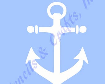 6" ANCHOR STENCIL NAUTICAL marine stencils ocean sea template templates art craft pattern beach scrapbook pochoir paint new