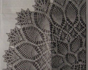 Oblong Pineapple Tablecloth Crochet pattern 505 Three sizes 52"x70" 54"x80" 34"x46" Date 1960s PDF file emailed 2U instant download