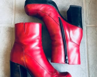 70s platform boots | Etsy